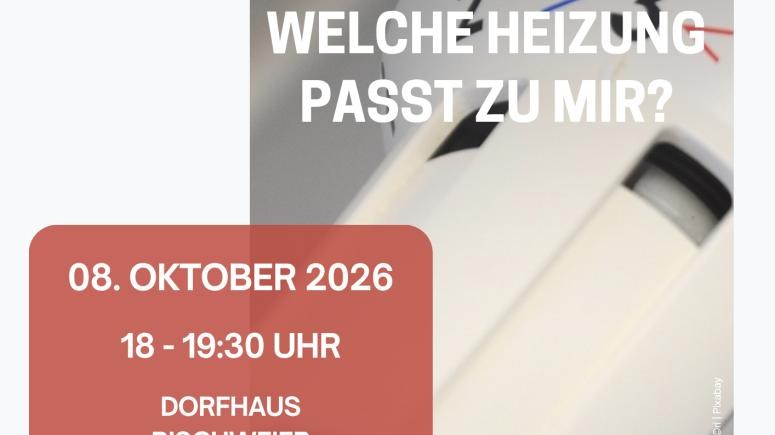 Plakat für Veranstaltung am 08.10.2026 18:00 Uhr im Dorfhaus
